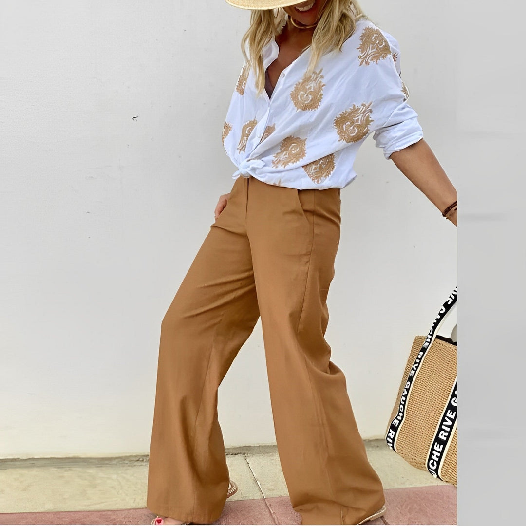 Knäppblus - Oversized - Långärmad - Bohoblus - Sommartoppar för kvinnor-Eva Jonsson