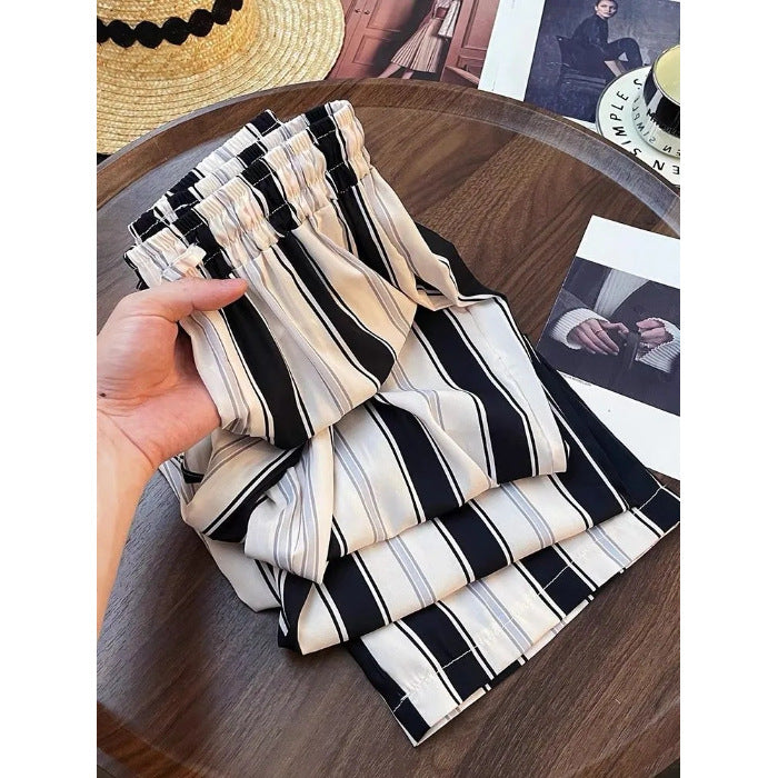 Kvinna Elegant och Bekväm Randig Culotte Shorts Mirla-Eva Jonsson