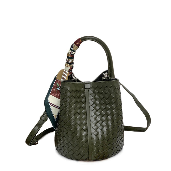 Kvinna Handgjord Flätad Bucket Bag Mirla-Eva Jonsson