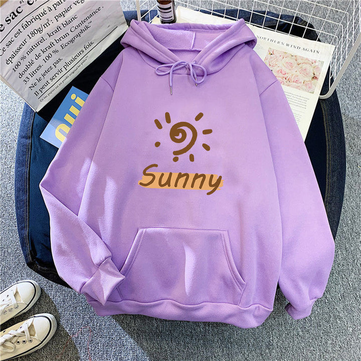 Kvinna Hoodie med Sunny Graphic Mirla-Eva Jonsson