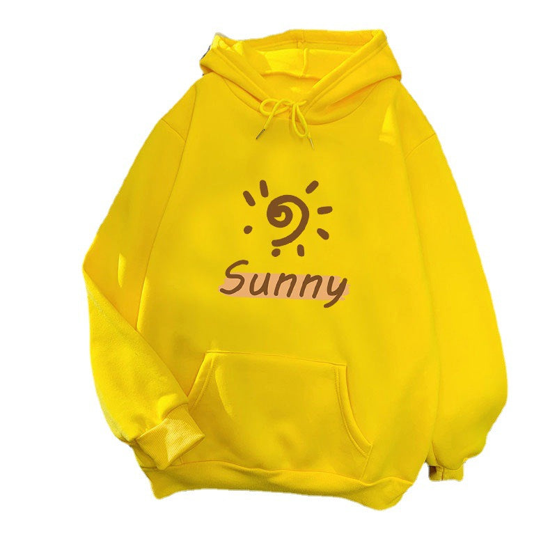 Kvinna Hoodie med Sunny Graphic Mirla-Eva Jonsson