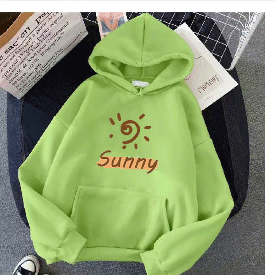 Kvinna Hoodie med Sunny Graphic Mirla-Eva Jonsson