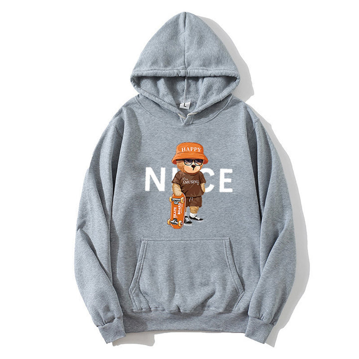 Kvinna hoodie med livlig tecknad design Mirla-Eva Jonsson