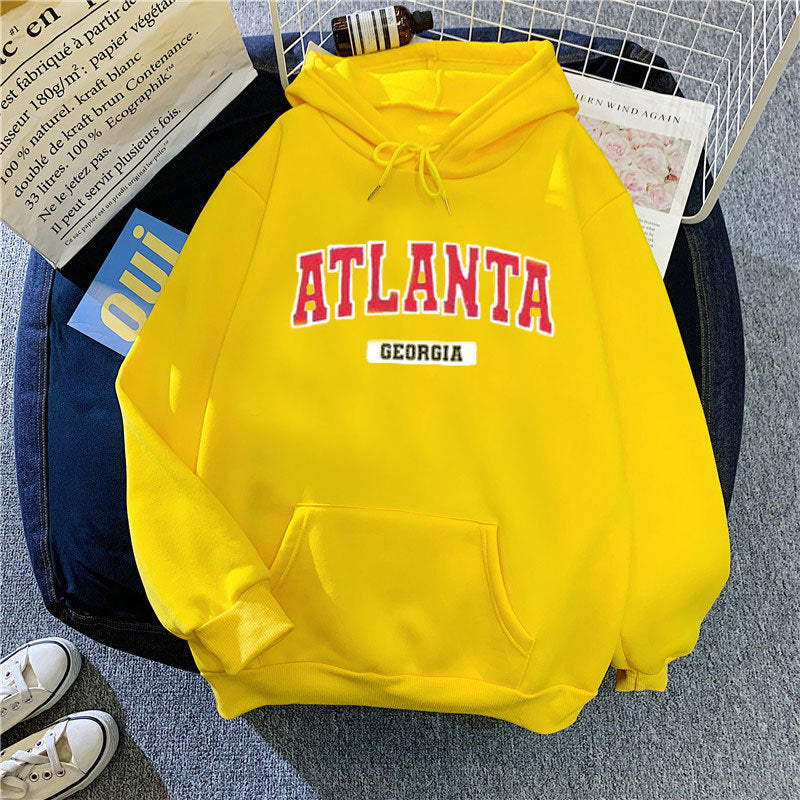 Kvinna hoodie med stiligt Atlanta tryck Mirla-Eva Jonsson