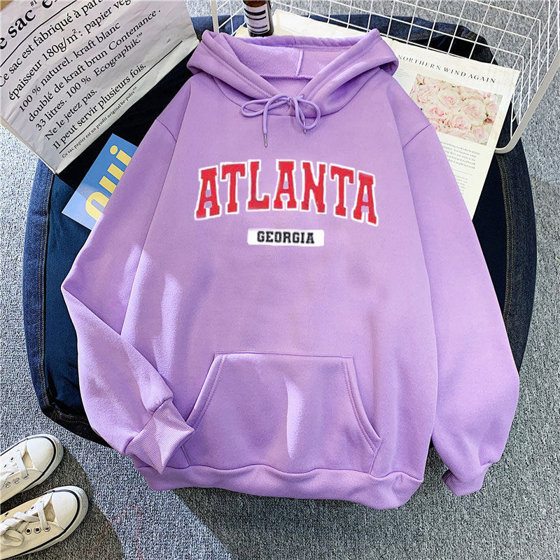 Kvinna hoodie med stiligt Atlanta tryck Mirla-Eva Jonsson
