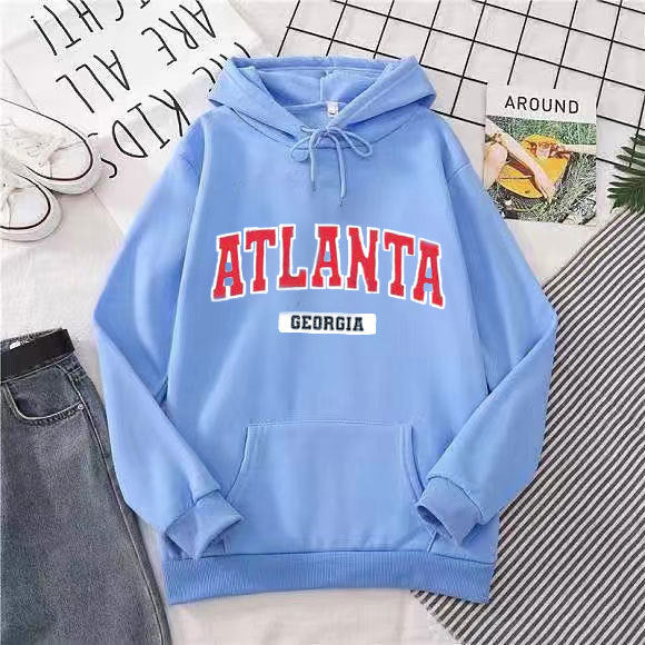 Kvinna hoodie med stiligt Atlanta tryck Mirla-Eva Jonsson