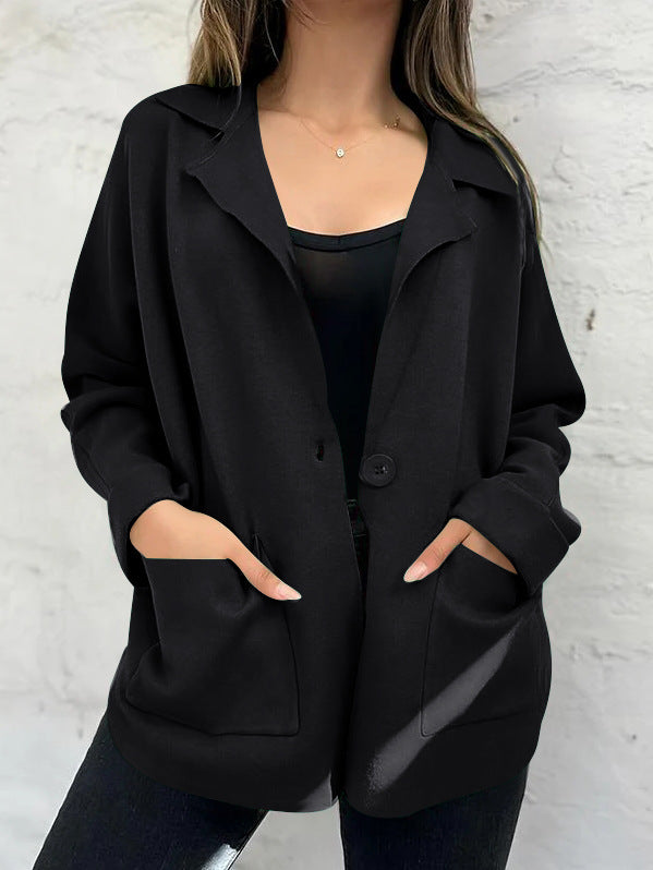 Kvinna oversized blazer jacka med praktiska fickor och avslappnad passform Mirla-Eva Jonsson