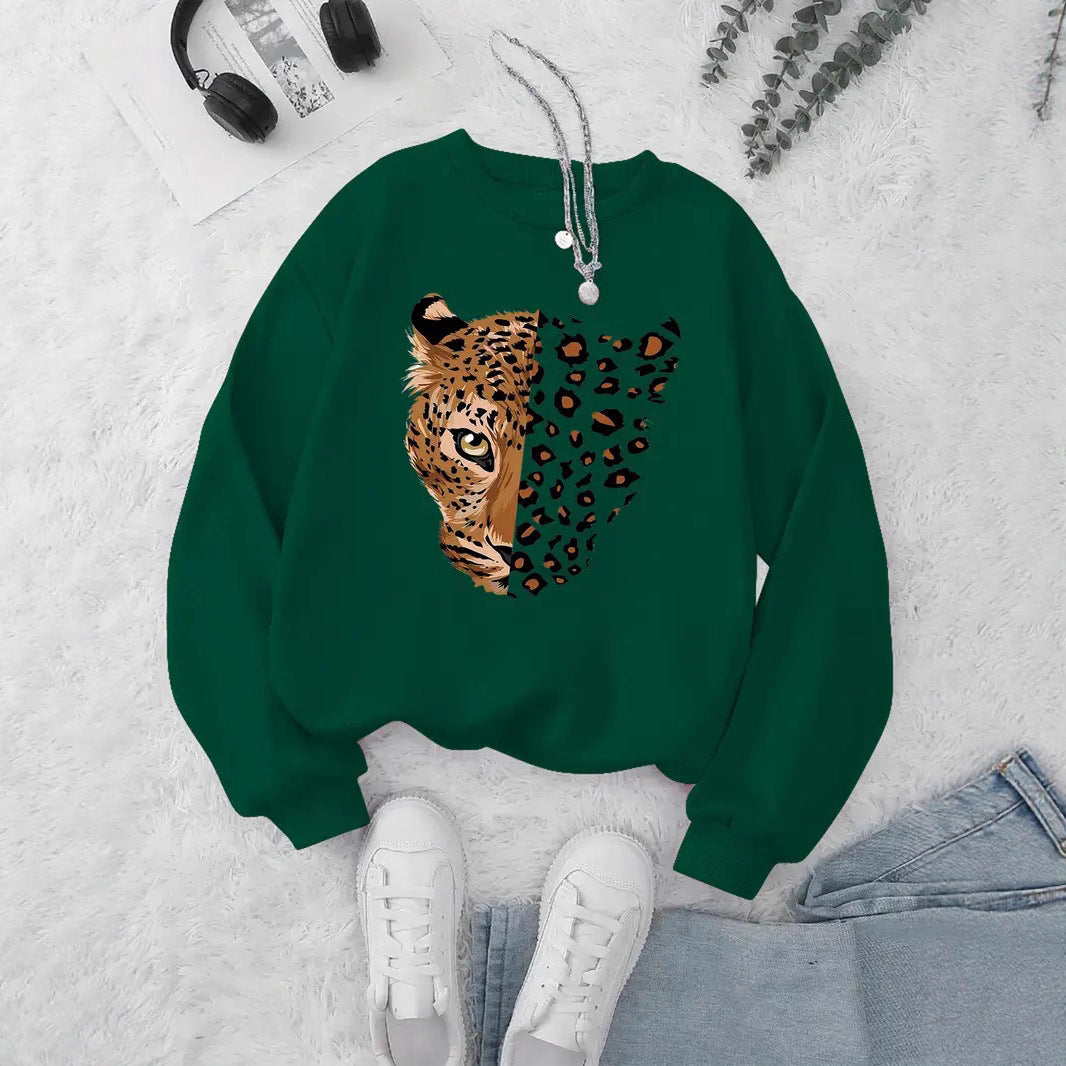 Kvinna sweatshirt med leopardmotiv Mirla-Eva Jonsson
