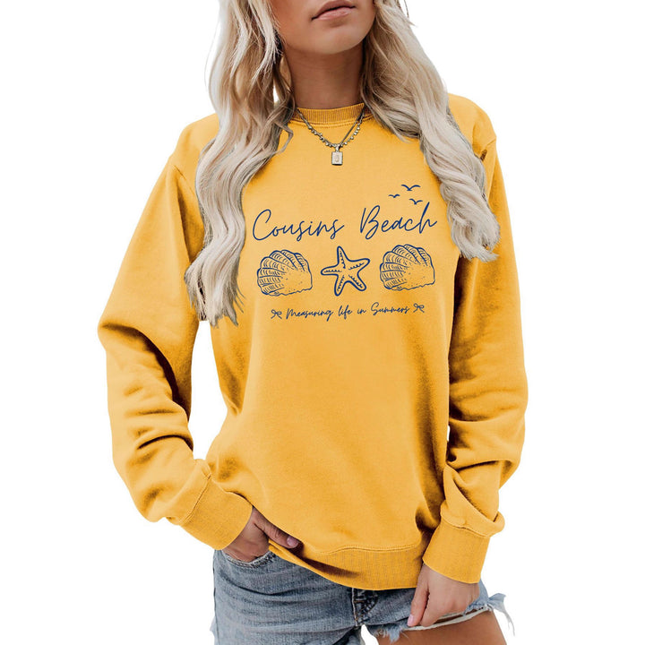 Kvinna sweatshirt med maritimt motiv och bekväm passform Mirla-Eva Jonsson