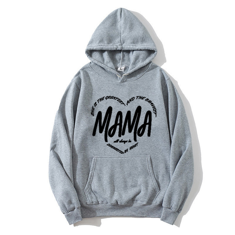 Kvinnas hoodie med kreativ mamma slogan Chic & Style-Eva Jonsson