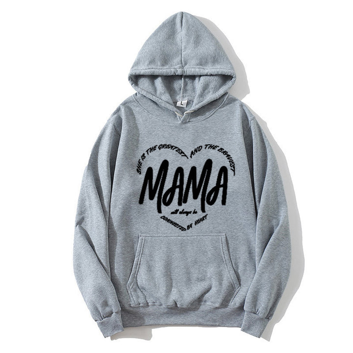 Kvinnas hoodie med kreativ mamma slogan Chic & Style-Eva Jonsson