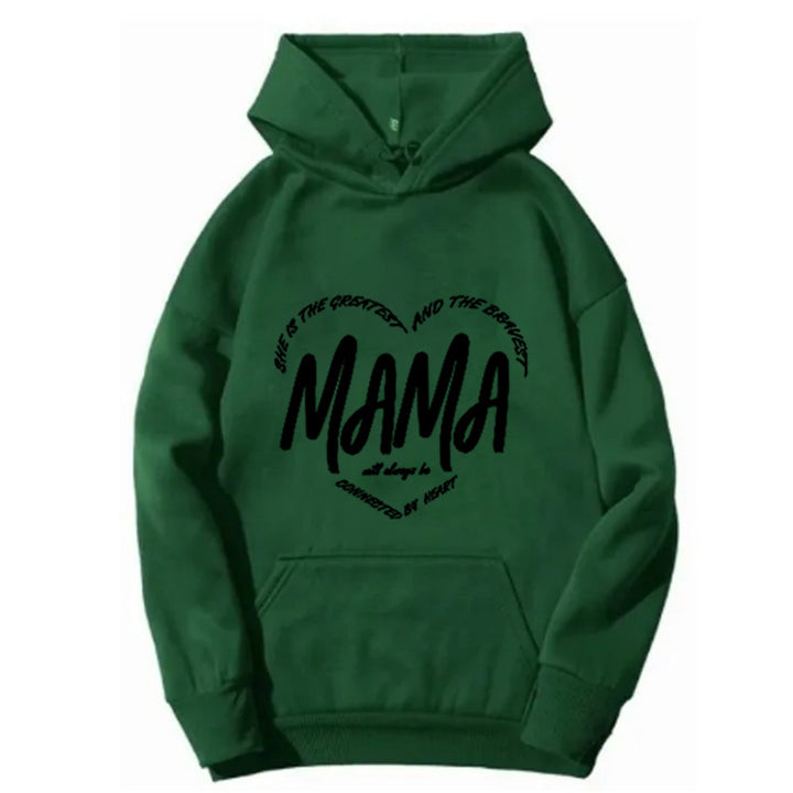 Kvinnas hoodie med kreativ mamma slogan Chic & Style-Eva Jonsson