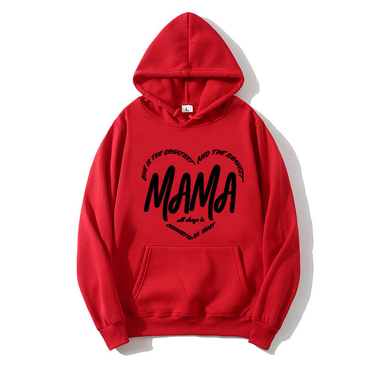 Kvinnas hoodie med kreativ mamma slogan Chic & Style-Eva Jonsson