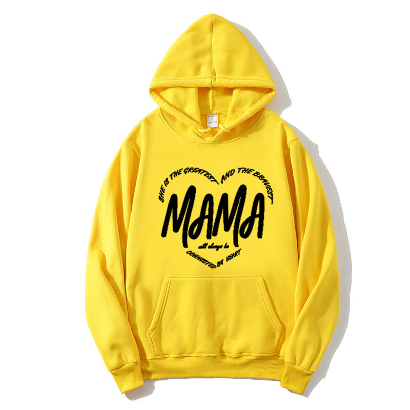 Kvinnas hoodie med kreativ mamma slogan Chic & Style-Eva Jonsson
