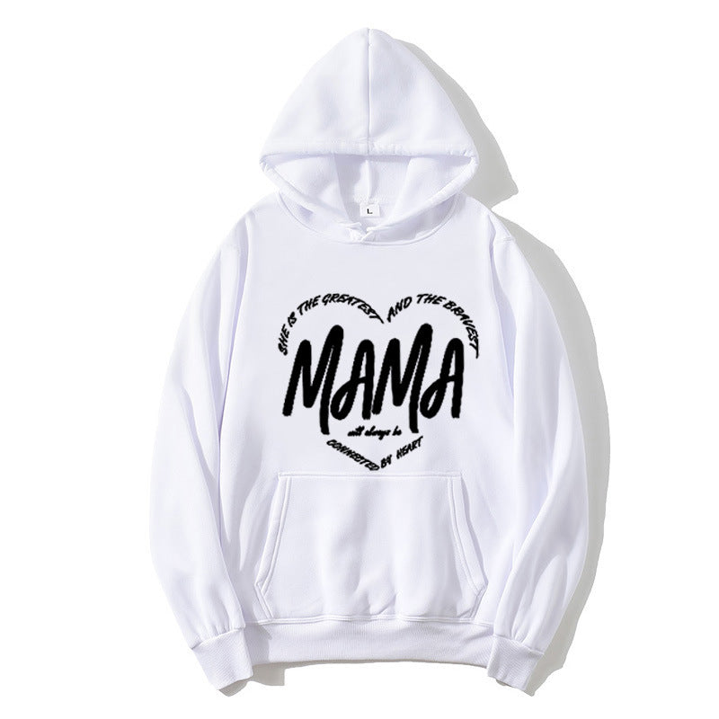 Kvinnas hoodie med kreativ mamma slogan Chic & Style-Eva Jonsson
