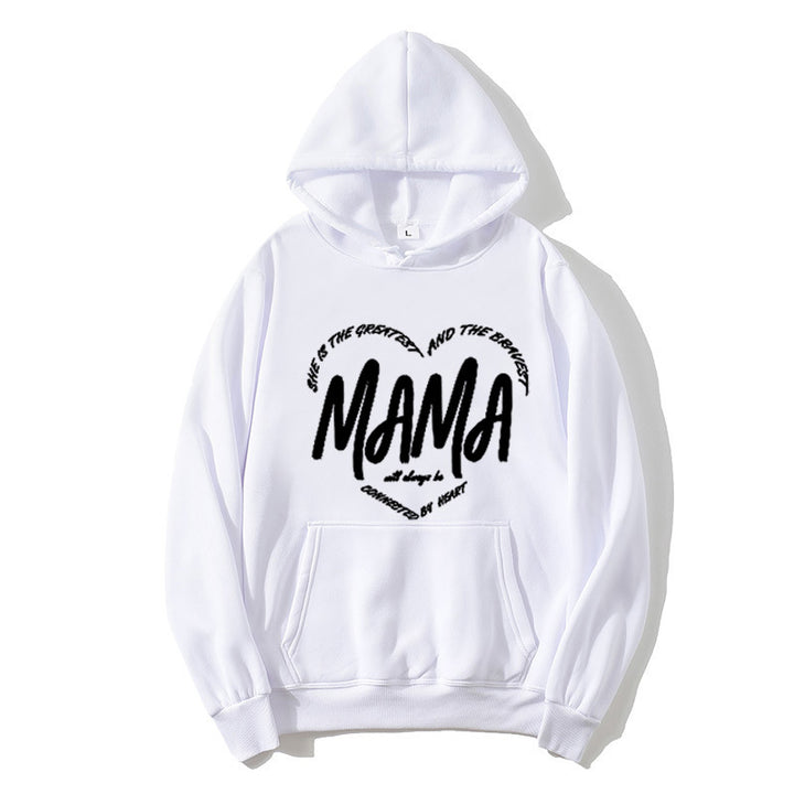 Kvinnas hoodie med kreativ mamma slogan Chic & Style-Eva Jonsson