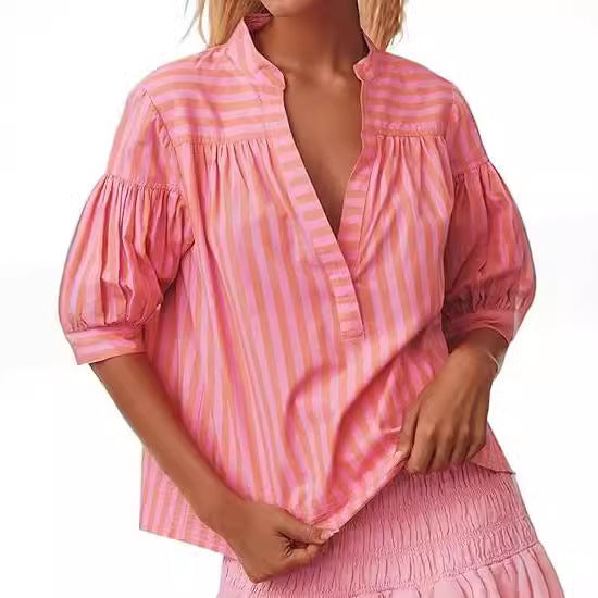 Kvinno Blus med voluminösa Ärmar Mirla-Eva Jonsson