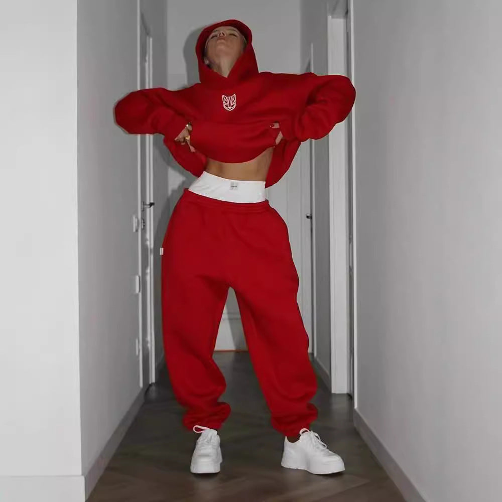 Kvinno Casual Cropped Hoodie i Plus Size Mirla-Eva Jonsson