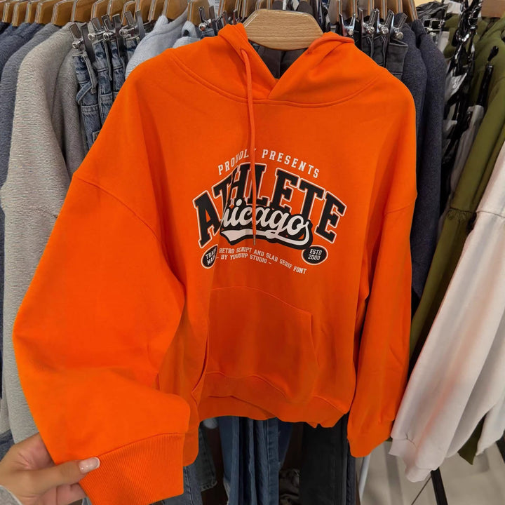 Kvinno Casual Hoodie med iögonfallande tryck Mirla-Eva Jonsson