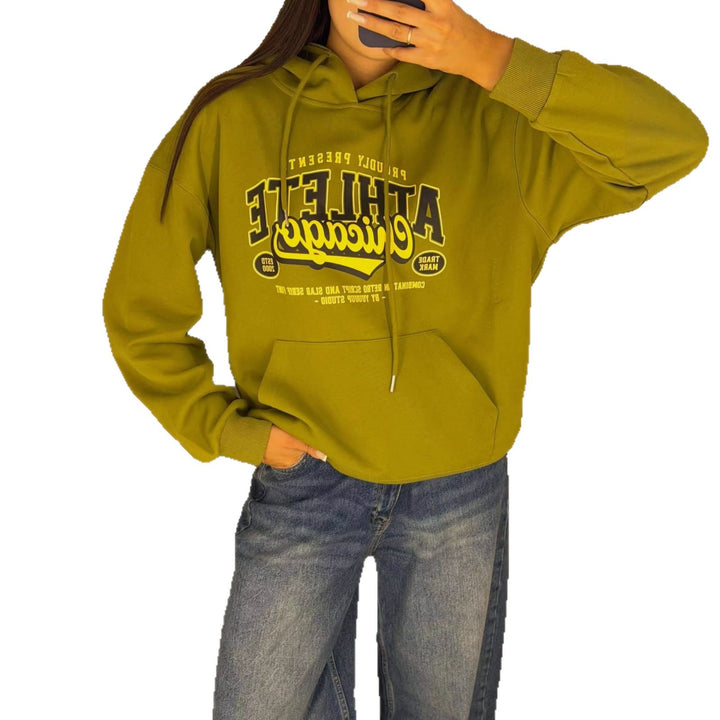 Kvinno Casual Hoodie med iögonfallande tryck Mirla-Eva Jonsson