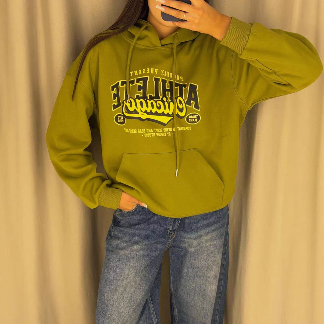 Kvinno Casual Hoodie med iögonfallande tryck Mirla-Eva Jonsson