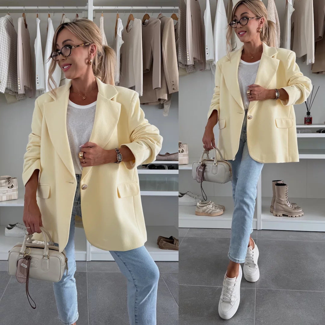 Kvinno Oversized Blazer med praktiska fickor och modet snitt Mirla-Eva Jonsson