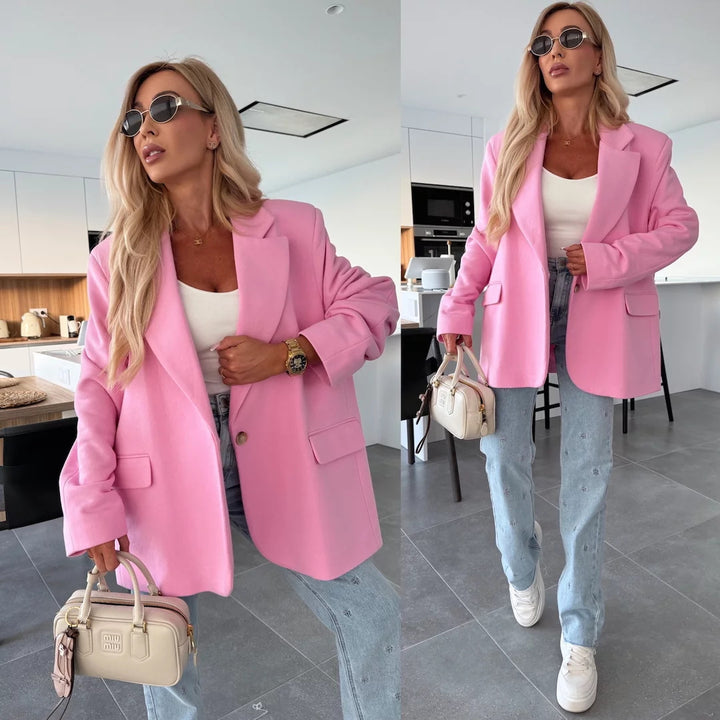 Kvinno Oversized Blazer med praktiska fickor och modet snitt Mirla-Eva Jonsson