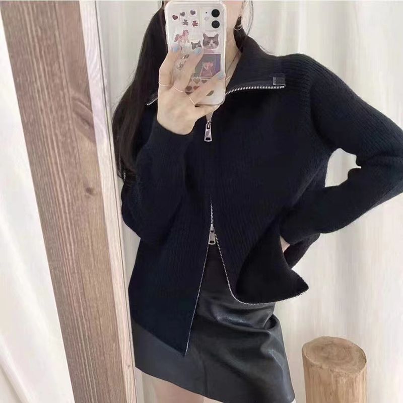 Kvinno cardigan med asymmetrisk dragkedja Mirla-Eva Jonsson
