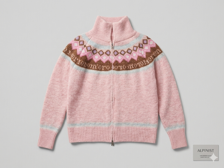 Kvinno cardigan med blommönster och modern dragkedja Mirla-Eva Jonsson