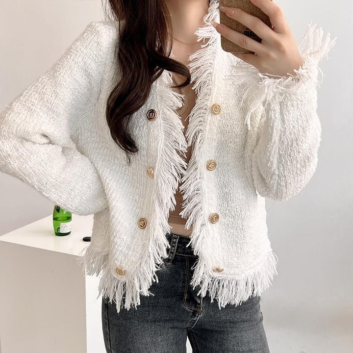 Kvinno cardigan med fransar Mirla-Eva Jonsson