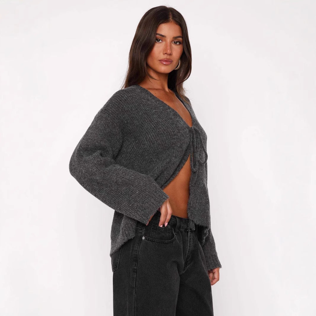 Kvinno casual cardigan med höga manschetter och skräddarsydd passform Mirla-Eva Jonsson
