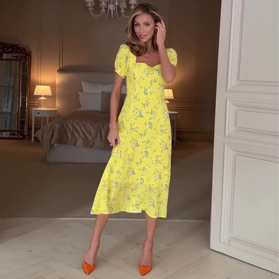 Kvinno sommarklänning med blommönster Mirla-Eva Jonsson