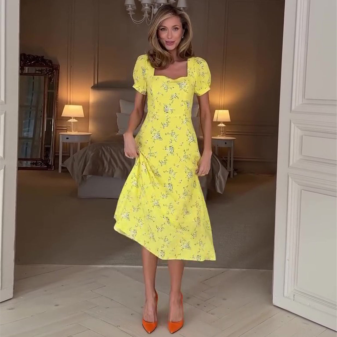 Kvinno sommarklänning med blommönster Mirla-Eva Jonsson