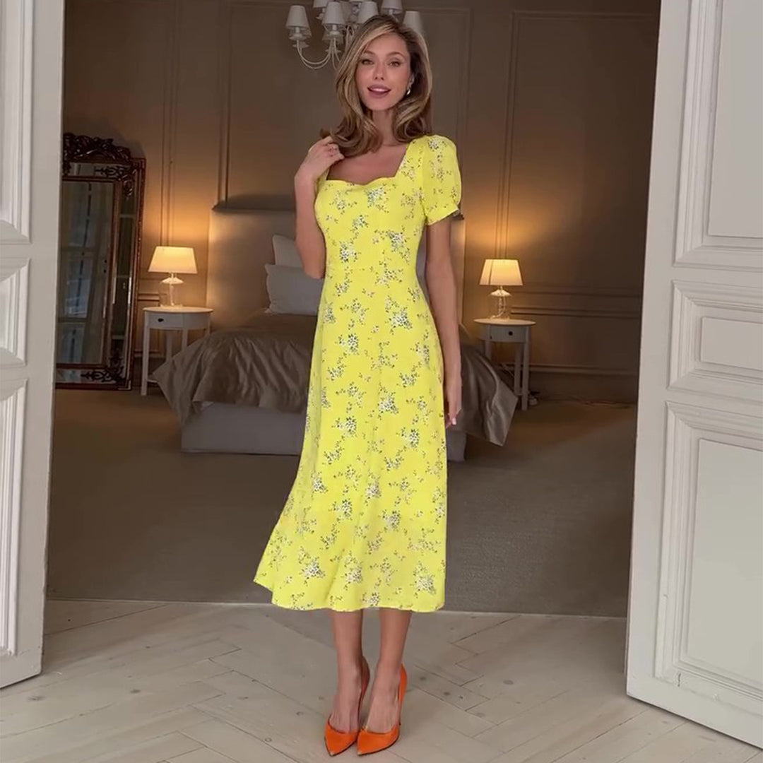 Kvinno sommarklänning med blommönster Mirla-Eva Jonsson