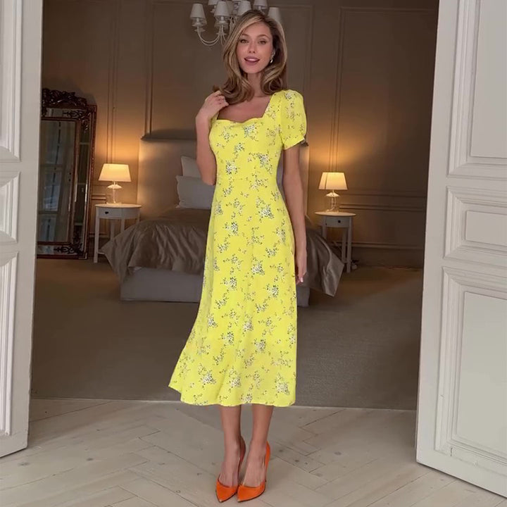 Kvinno sommarklänning med blommönster Mirla-Eva Jonsson