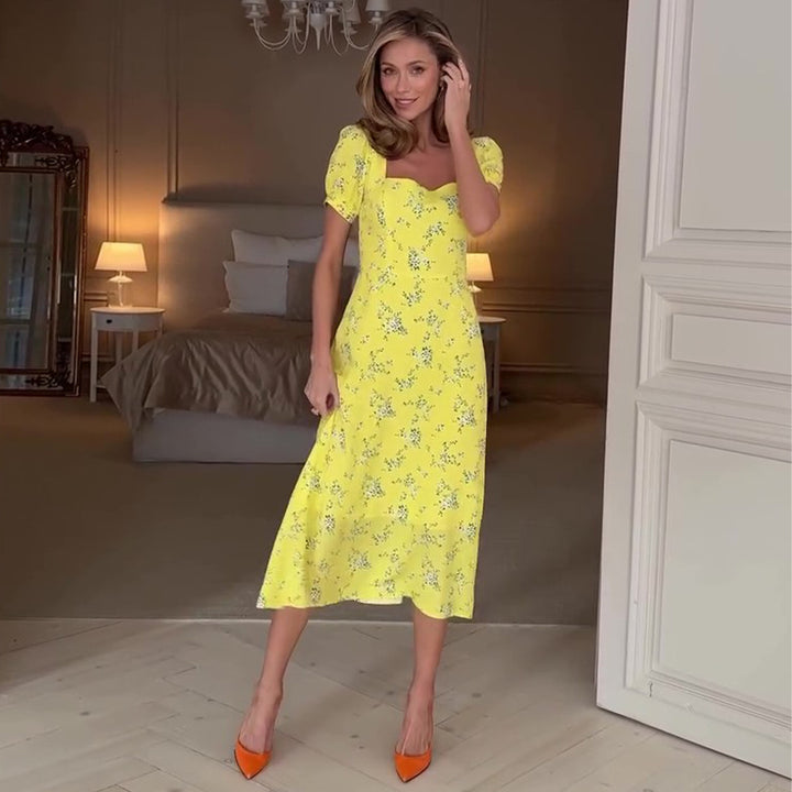 Kvinno sommarklänning med blommönster Mirla-Eva Jonsson