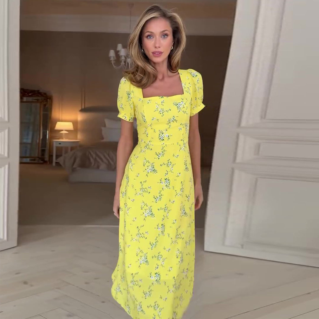 Kvinno sommarklänning med blommönster Mirla-Eva Jonsson