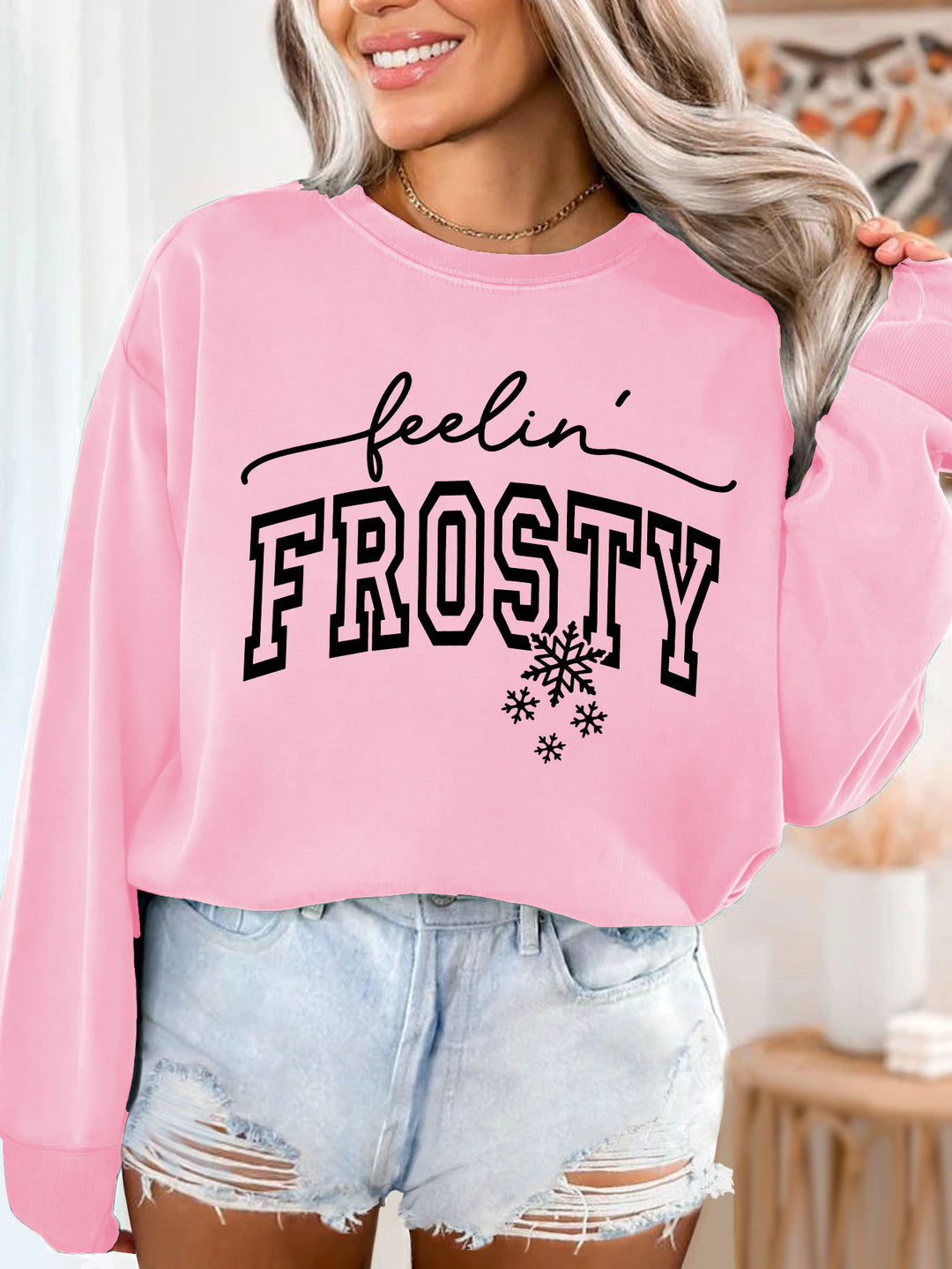 Kvinno sweatshirt med grafisk tryck Mirla-Eva Jonsson