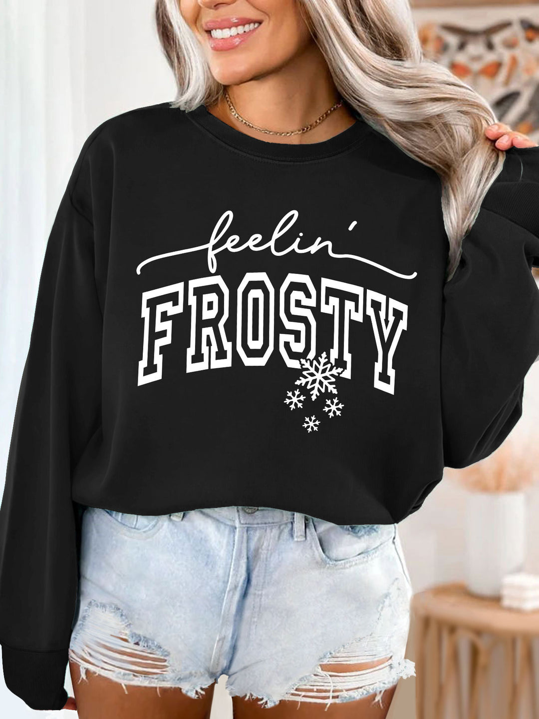 Kvinno sweatshirt med grafisk tryck Mirla-Eva Jonsson
