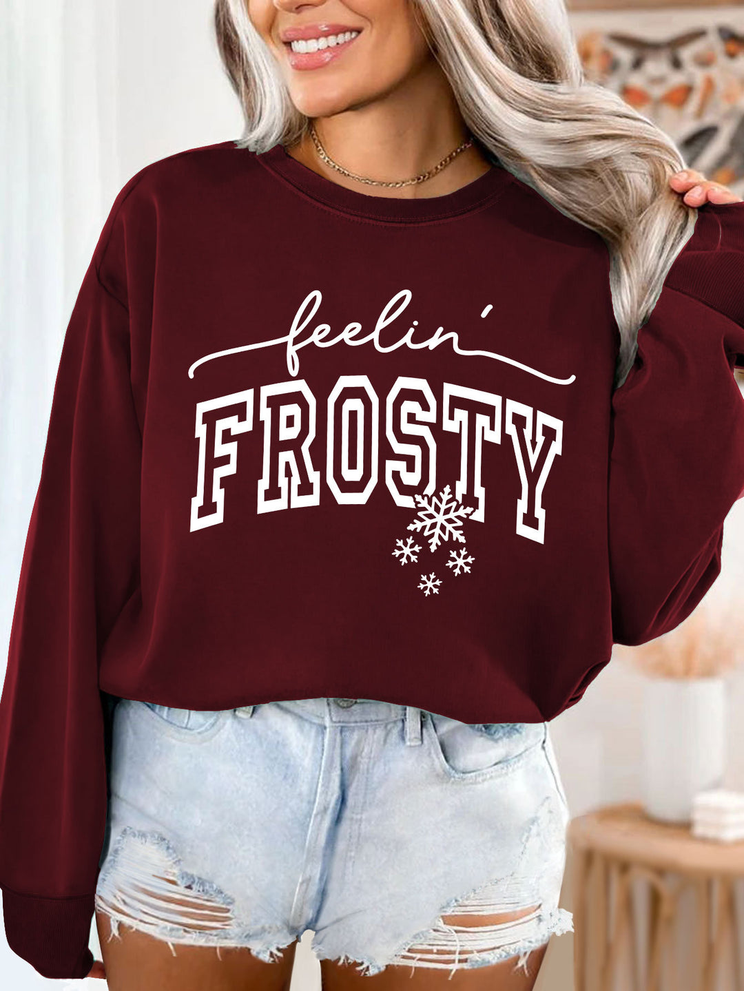 Kvinno sweatshirt med grafisk tryck Mirla-Eva Jonsson