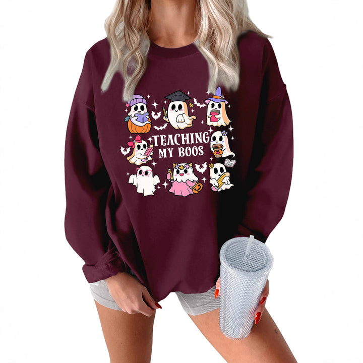 Kvinno sweatshirt med lekfull Halloween-design och avslappnad passform Mirla-Eva Jonsson