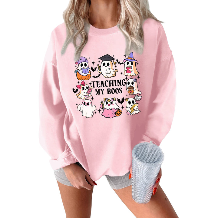 Kvinno sweatshirt med lekfull Halloween-design och avslappnad passform Mirla-Eva Jonsson