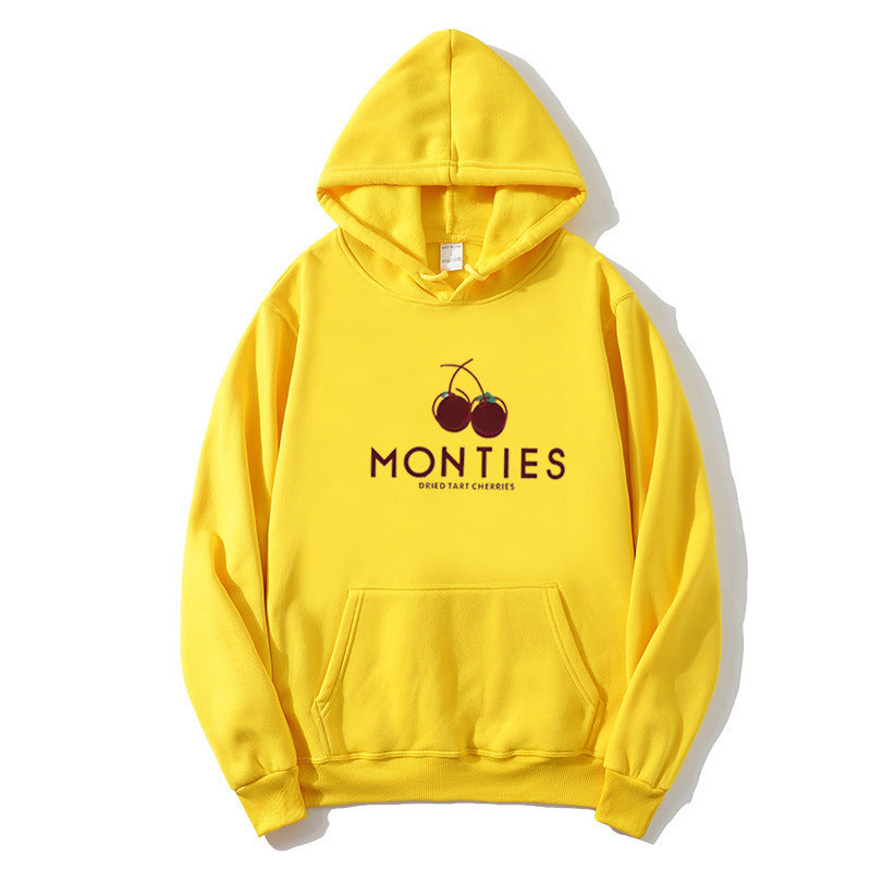 Kvinnohoodie med fruktig logotryck Mirla-Eva Jonsson