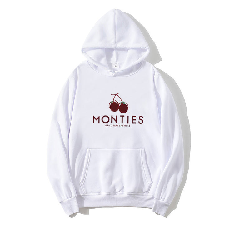 Kvinnohoodie med fruktig logotryck Mirla-Eva Jonsson