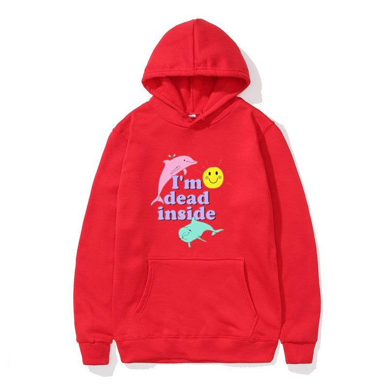 Kvinnohoodie med kreativ design och känguruficka Mirla-Eva Jonsson