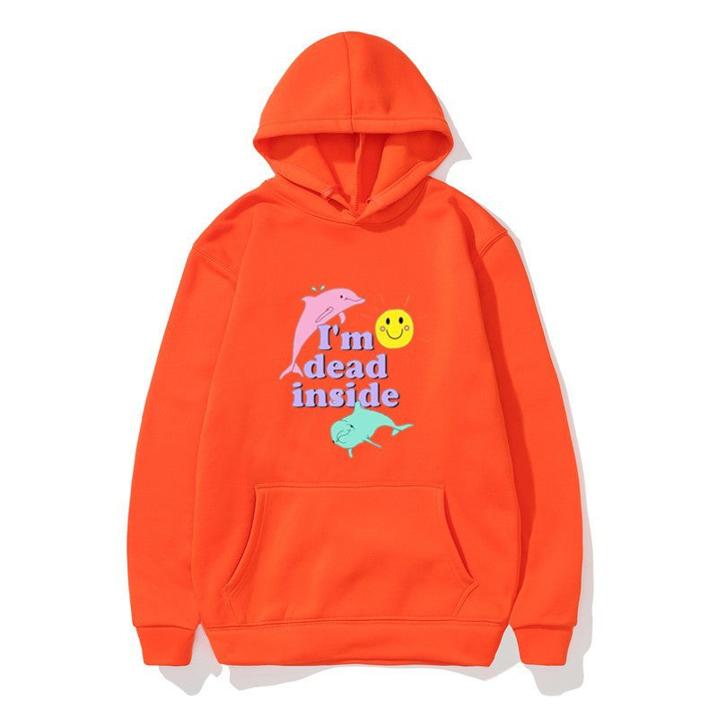 Kvinnohoodie med kreativ design och känguruficka Mirla-Eva Jonsson