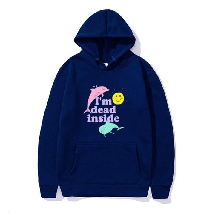 Kvinnohoodie med kreativ design och känguruficka Mirla-Eva Jonsson