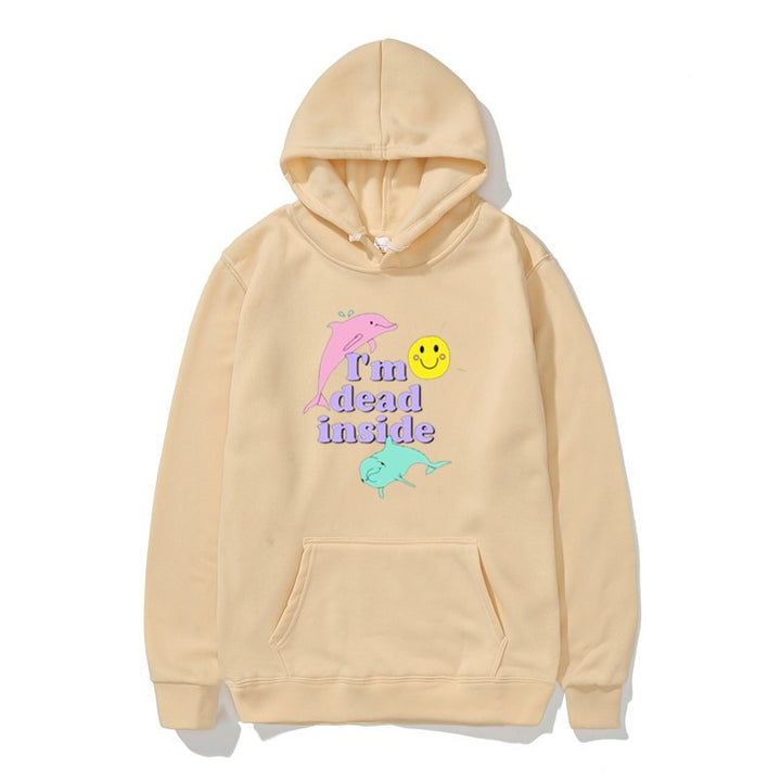 Kvinnohoodie med kreativ design och känguruficka Mirla-Eva Jonsson