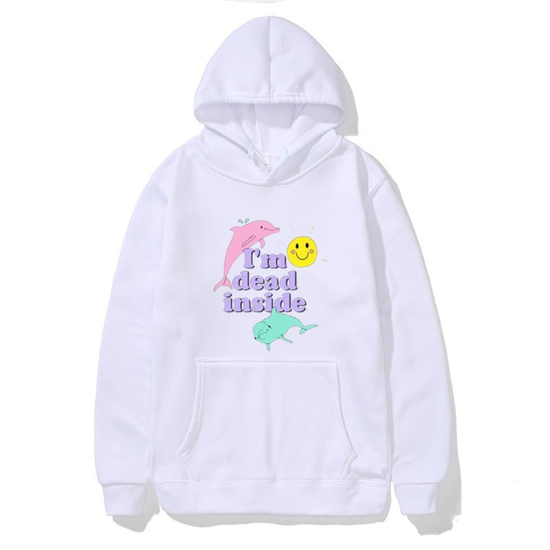 Kvinnohoodie med kreativ design och känguruficka Mirla-Eva Jonsson