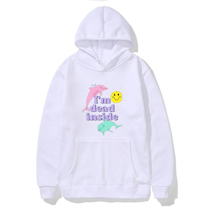 Kvinnohoodie med kreativ design och känguruficka Mirla-Eva Jonsson